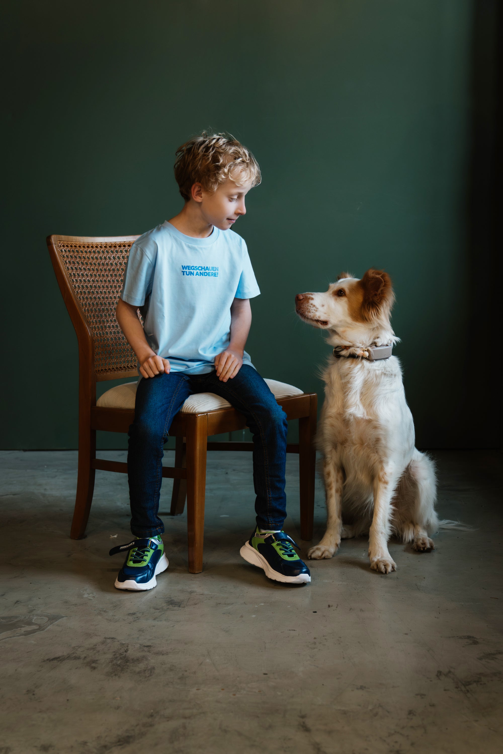 Kinder T-Shirt in Blau „Jeder zählt“